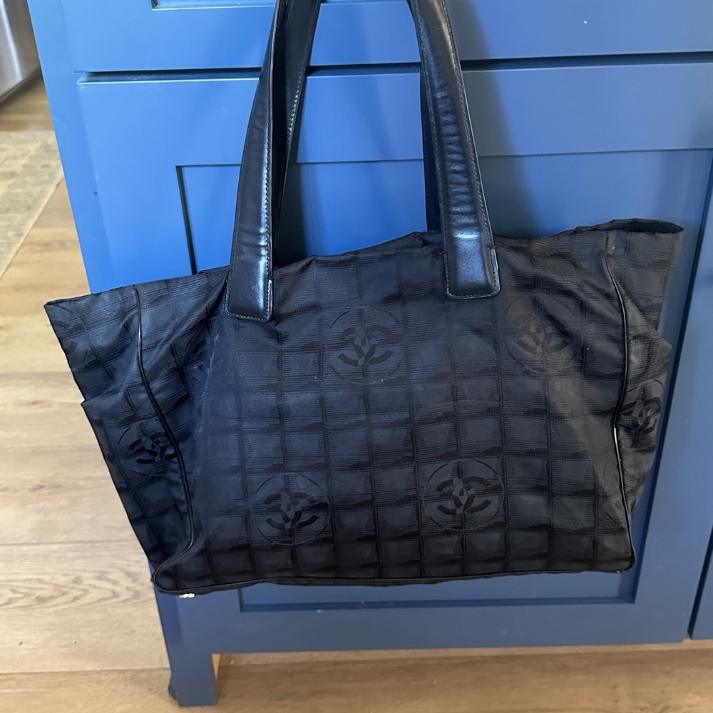 Chanel Black Travel Ligne Tote